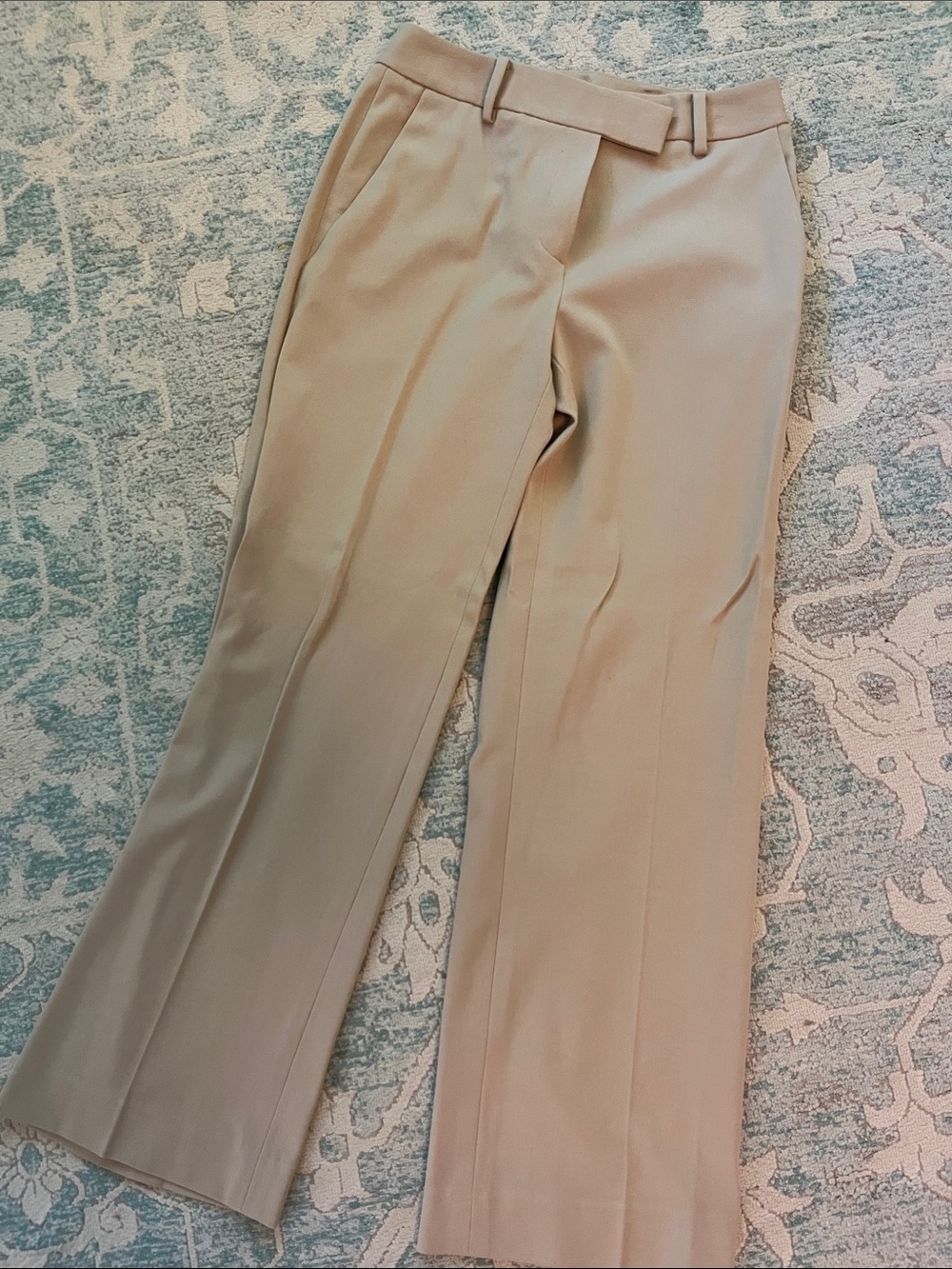 Brooks Brothers Beige Straight-Leg Tailored Trousers